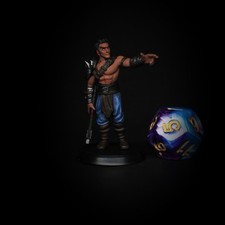 DND Human Fighter Painted Miniature 8k D D Pathfinder RPG Warrior Barbarian