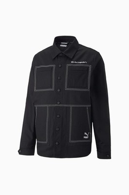 PUMA X WE ARE LEGENDS MENS BLACK JACKET BUTTON UP SIZE MEDIUM NWT $110