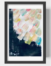 GUAJARDO Original Expressionism Weathering the Storm 9X6 Paper Signed Art