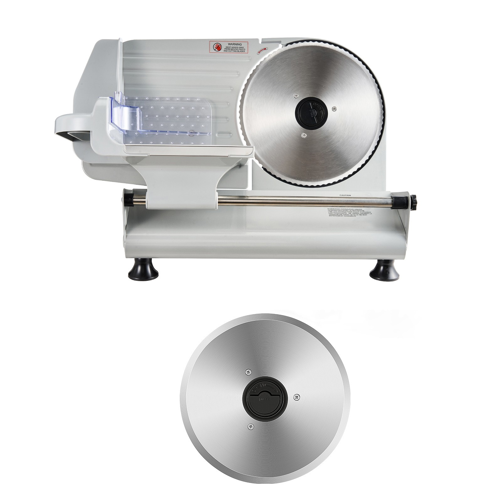 Uimoso 200W Electric Meat Slicer w/Dual 8.6" Blades &Adjustable Thickness 0-0.6"