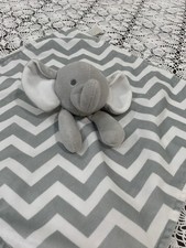 Carters Elephant Chevron Gray Security Blanket Lovey