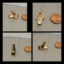 Vintage Bone China Mini Figurine Moose Reindeer Tiny Gift Trinket