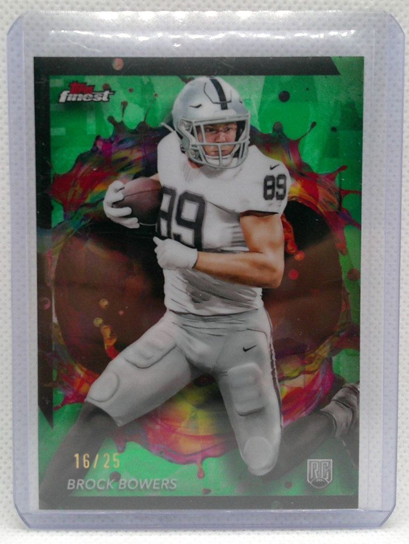 BROCK BOWERS 2024 Topps Finest #282 RC Rare Green Refractor /25