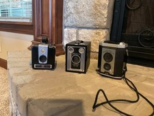 Lot of 3 Vintage Brownie cameras Art Deco
