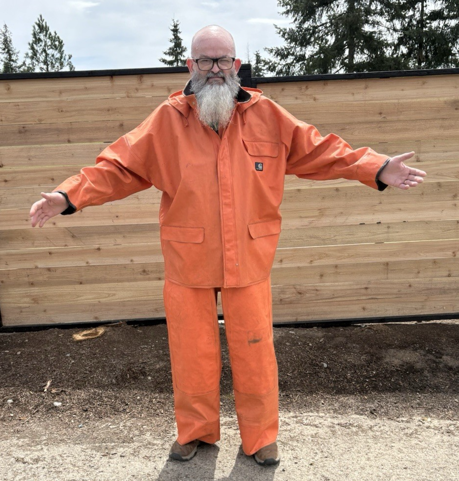 Carhartt Waterproof Surrey Orange Rain Hooded Jacket & Bibs Men's