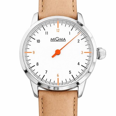 MIGMA ONE HAND EINZEIGER 316L STAHL ST36 TYPE BAUG UNITAS 6498 SAPPHIRE GERMANY
