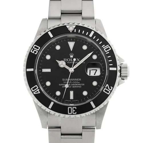 Rolex Submariner Date 2007 16610 Automatic 40mm Black Dial #WW373