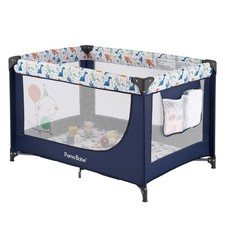 Play Portable Crib Baby Lightweight Foldable Travel Playard with Mattress Pad