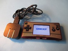 Nintendo Game Boy Micro 20th Anniversary Edition System Gold/Red +Charger