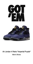 Jordan 4 Lakers Men's Size 13 Imperial Purple FV5029-500 100 Authentic