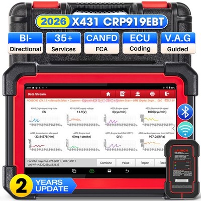 LAUNCH CRP919E BT PRO Elite Car Bidirectional Diagnostic Scanner Tool Key Coding