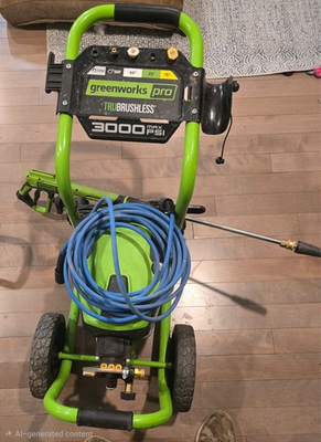 #ad GreenWorks GPW3000 3000 PSI Cold Water Pressure Washer $240.00