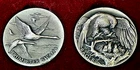 2 OUNCES .925 SILVER Wittnauer Mint; *Bald Eagle & Trumpeter Swan*w/case