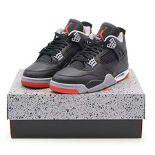 Nike Jordan 4 Bred Reimagined AJ4 Black Cemen...