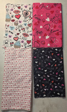 1 Yard 3 Fat Quarters 1 Quarter Valentine's Hearts Cupid Cotton Fabric FQ
