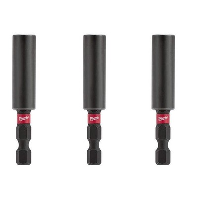 Milwaukee SHOCKWAVE Impact Duty Compact Magnetic Bit Tip Holder (3-Pack)