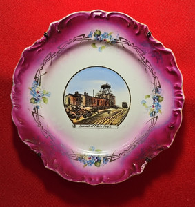 Early 1900s Pike's Peak Summit Colorado Souvenir Wheelock 7" Plate, Germany- EXC