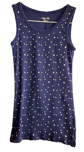 Lot W/4 Girls Cherokee Tanks: Blue Stars 10/12 & 14/16, Red 14/16 &Pink💗 10/12 - Picture 2 of 7