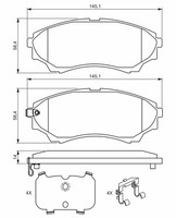 Bremsscheiben-BremsbeläGe-Kit Bosch 0 986 494 587 FüR OE 1356600 - 1360290