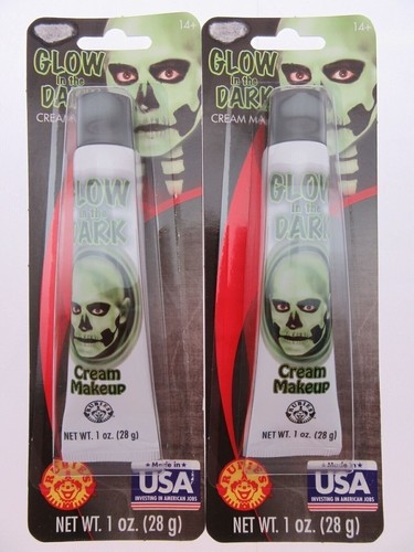Halloween Glow In The Dark Cream Make Up ~ 1oz Tube - Picture 5 of 8