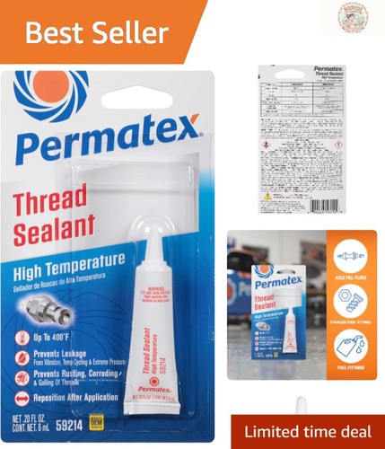 Professional Grade High Temperature Thread Sealant - 6ml Tube for Secure Fit