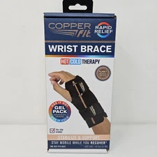 Copper Fit Unisex Adult Rapid Relief Adjustable Wrist Wrap Hot Cold Therapy Care