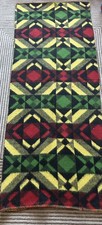 Vintage 1960s Mohair Throw Blanket With Argyle Pattern