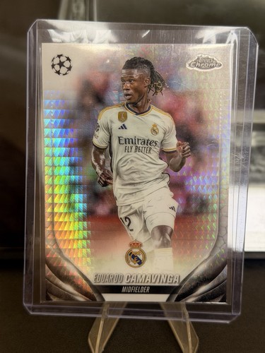 Topps Chrome Eduardo Camavinga Real Madrid UEFA Shimmer Refractor #31