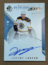 2018-19 SP Authentic FUTURE WATCH #212 Jeremy Lauzon RC AUTO /999