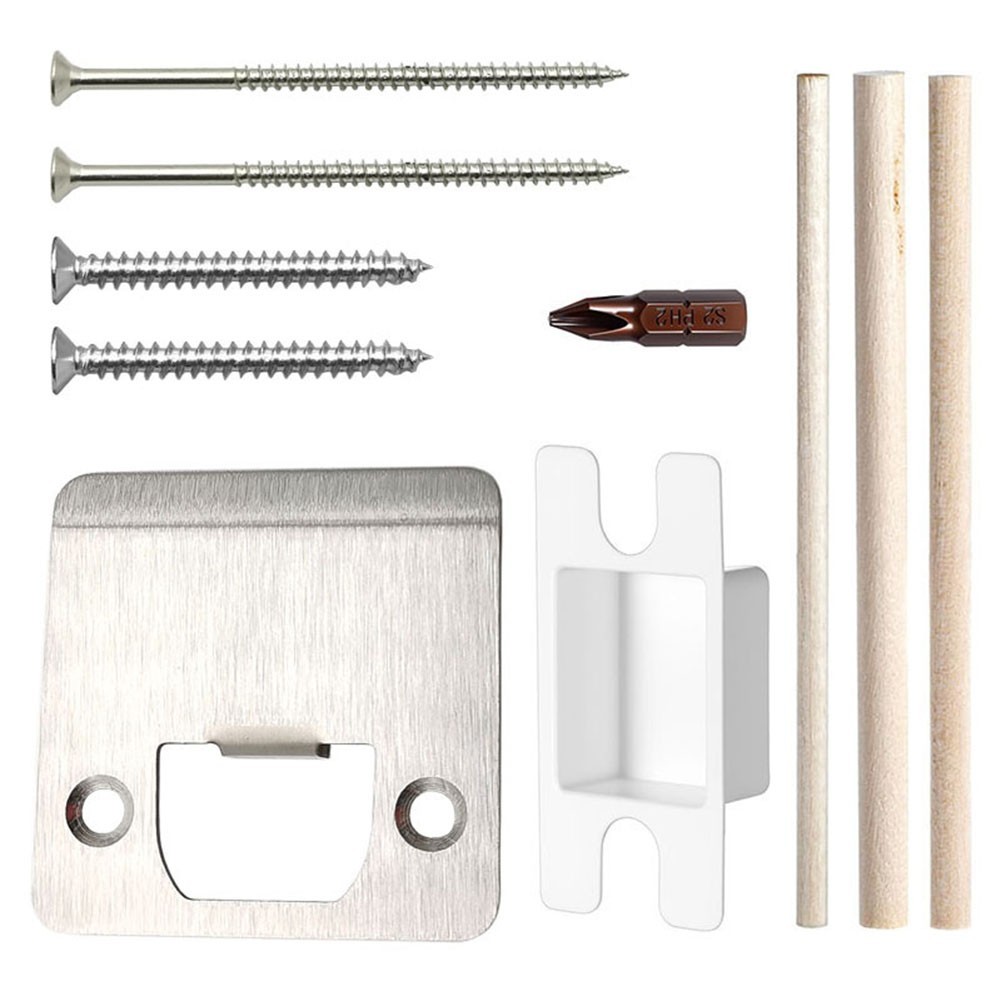 For Door Repair Door Strike Plate Hardened Steel Construction Rounded Corners