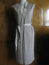 Gap Women's Beige Rayon Belted Sleeveless Dress Medium