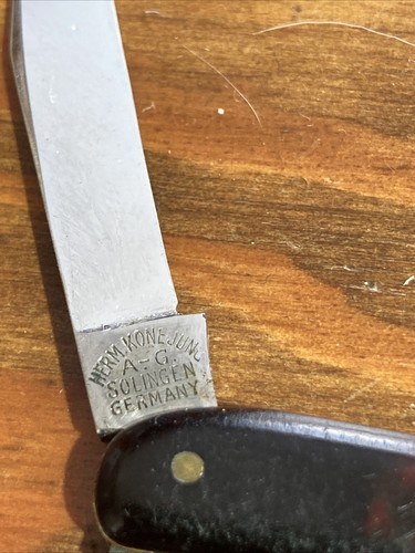 Estate Find RARE GERMAN HERM. KONEJUNG SOLINGEN SMALL FOLDING POCKET KNIFE - Picture 2 of 9