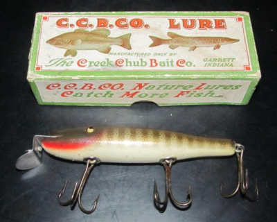 ccb co fishing lures Creek Chub Pikie 700 Rainbow Color 708 w/Box My Bait Shop, LLC Lot - (2) Vintage C.C.B.