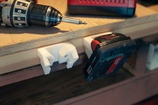 4 Pack Angled Milwaukee M18 Locking Battery Holder Heavy Duty Compact Design 