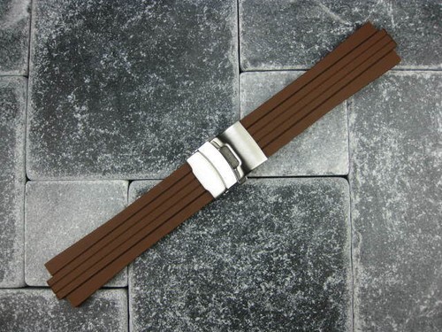 Neu 24 mm 10 mm Top Qualität Weich PU Gummi Taucherband Band ORIS TT1 F1 x1 - Bild 16 von 17