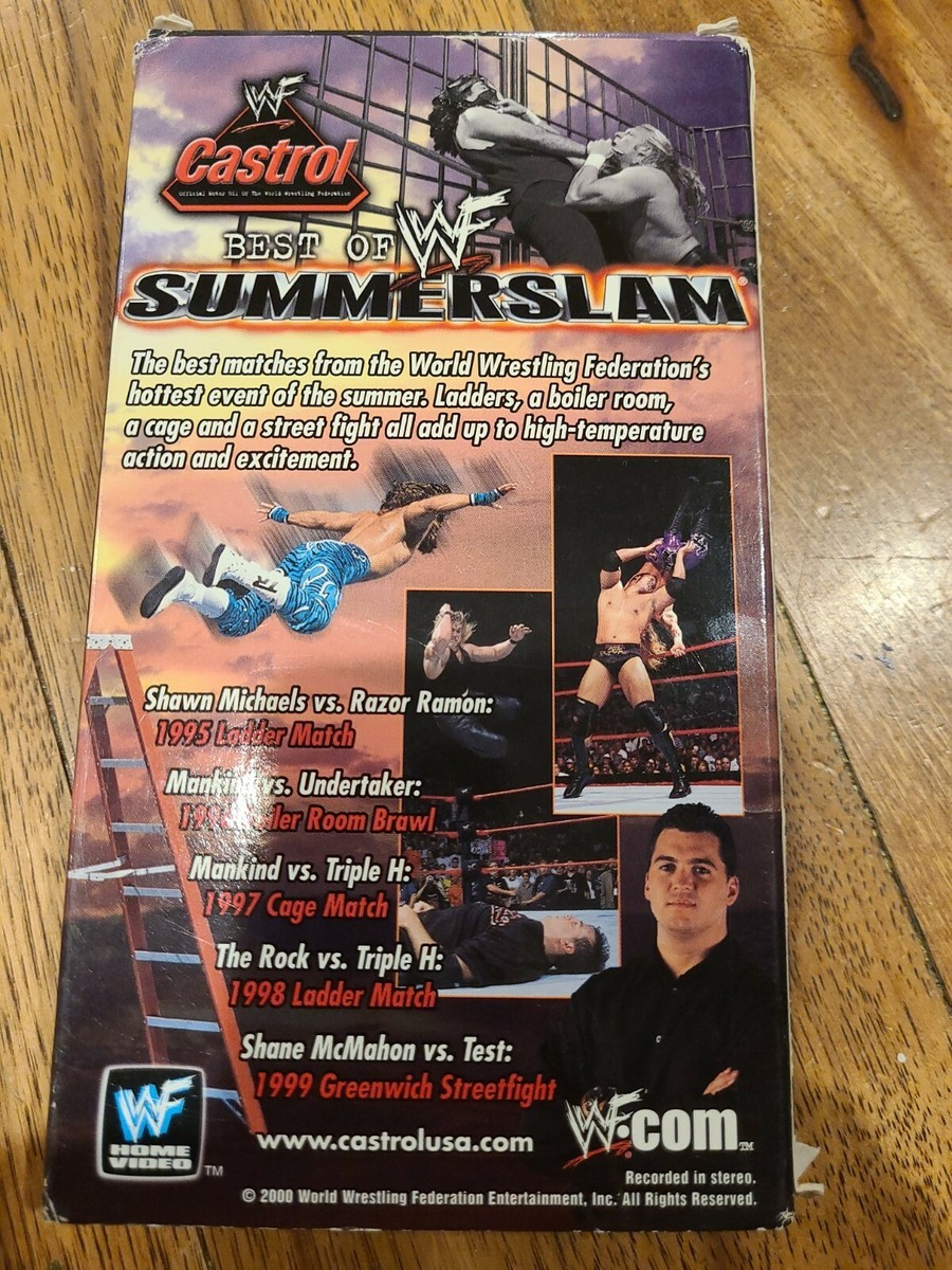 Vintage Best Of WWF Summerslam VHS By Castrol The Rock Undertaker Triple H