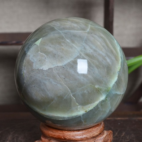 A7051-82mm-751g Natural plagioclase Feldspar quartz crystal sphere ball specimen - Picture 4 of 12