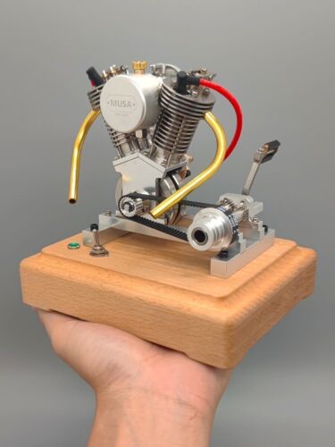 Vintage V2 Mini Engine Model Metal Desktop Toy Collection Gift - Picture 8 of 13