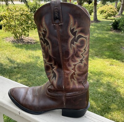 Justin 2551 Men's Stampede Western Cowboy Boots with Round