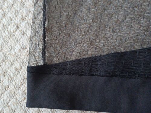 ZOE KARSSEN Mesh Sheer Black Party Top SMALL - Picture 13 of 14