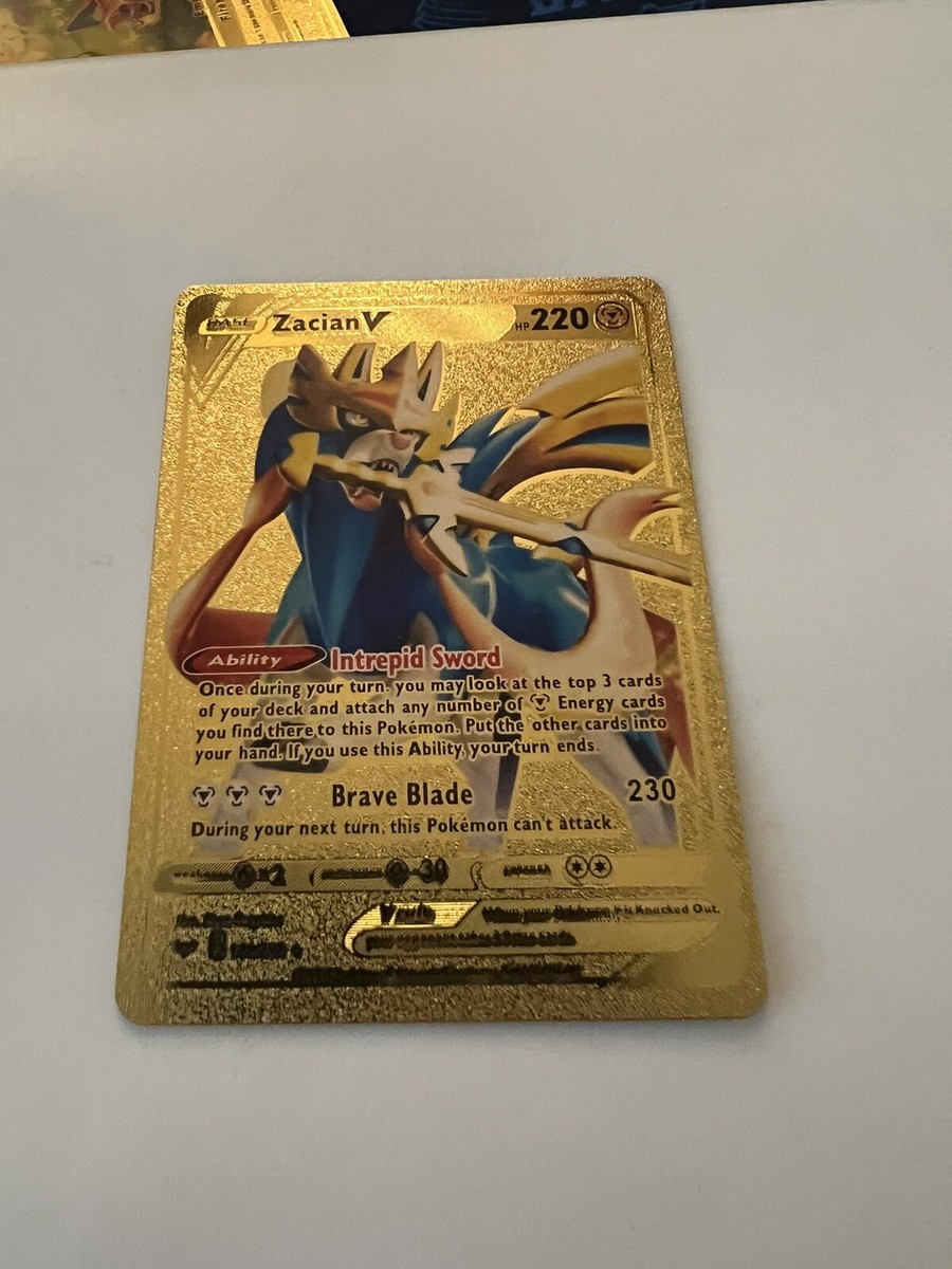 Pokemon Zacian V Gold Card | eBay