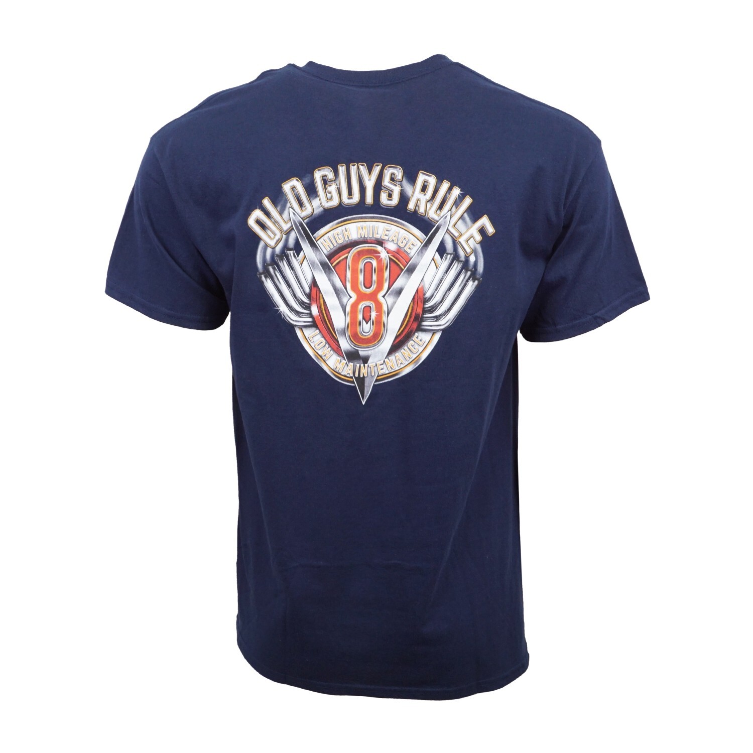 ФУТБОЛКА OLD GUYS RULE V8 С БОЛЬШИМ ПРОБЕГОМ И НИЗКИМИ ЭКСПЛУАТАЦИОННЫМИ РАСХОДАМИ