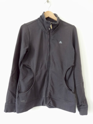 ADIDAS Retro Trainingsjacke Gr. 38 dunkelgrau Performance Essentials + wie neu +