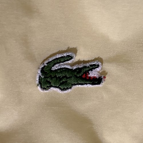 Alligator Lacoste Vintage Long Yellow Hooded Wind Breaker Size Small - Picture 7 of 20