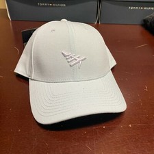 Paper Planes Mens White Embroidered Panel Adjustable Basketball Cap One Size