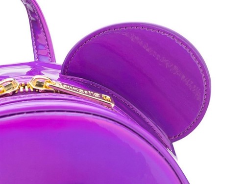 NWT Loungefly Disney Holographic Amethyst Purple Shimmer Mickey Icon Backpack - Picture 5 of 14