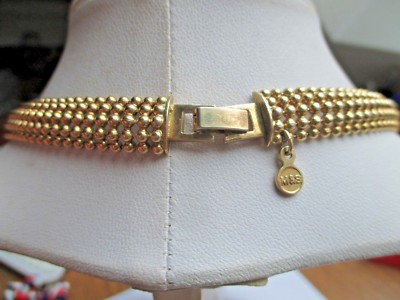 Collier Vintage Or Avec Chaîne à Boules Ajourées - Bijou Ancien Numéro 5146
