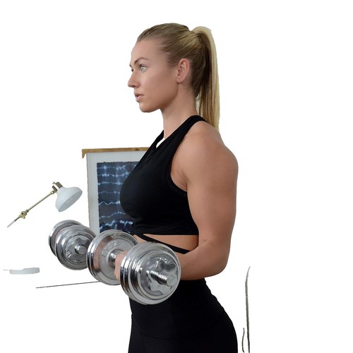 Set De 4 Kettlebells Recouverts Vinyle 50 Lbs - Noir, Pour Home Gym, Neuf