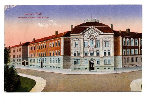 LANDAU, Pfalz - Infanteriekaserne und Kasino - gelaufen 1919 französ. Besatzung
