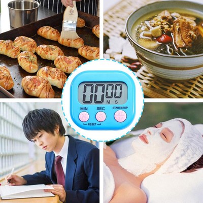 Large LCD Digital Kitchen Cooking Timer Count Down Up Alarm Magnetic Loud V8I1